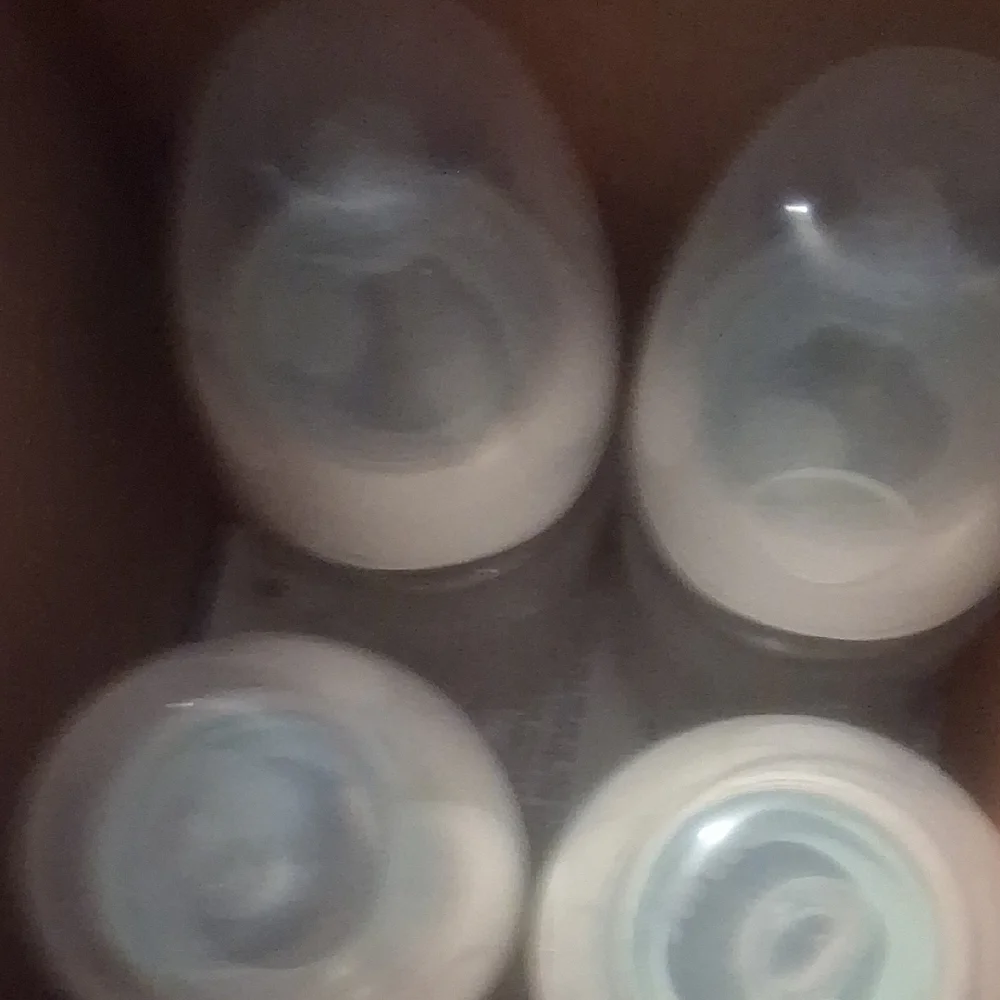 Clear Baby Bottle with Blue Accents - Picture 2 of 6